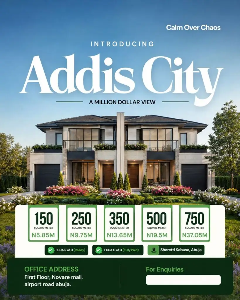 Land for sale at Addis City Estate Abuja