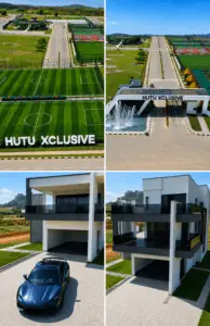 Aerial view of HUTU Exclusive along Airport Road