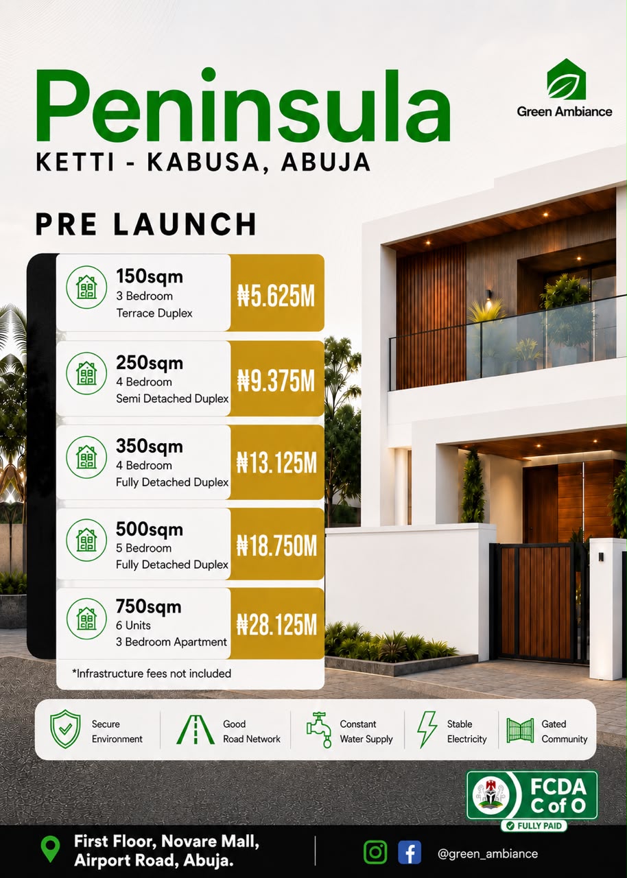 PENINSULA Estate Ketti-Kabusa Abuja real estate investment opportunity