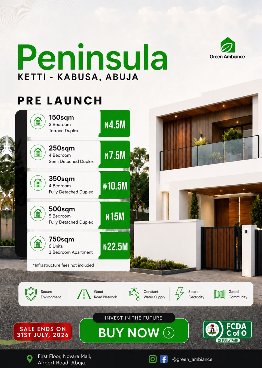 PENINSULA Estate Ketti-Kabusa Abuja real estate investment opportunity